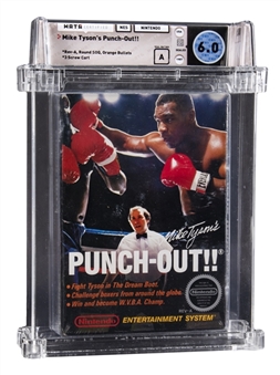 1987 NES Nintendo (USA) "Mike Tysons Punch-Out!!" Round SOQ (Early Production) Sealed Video Game - WATA 6.0/A